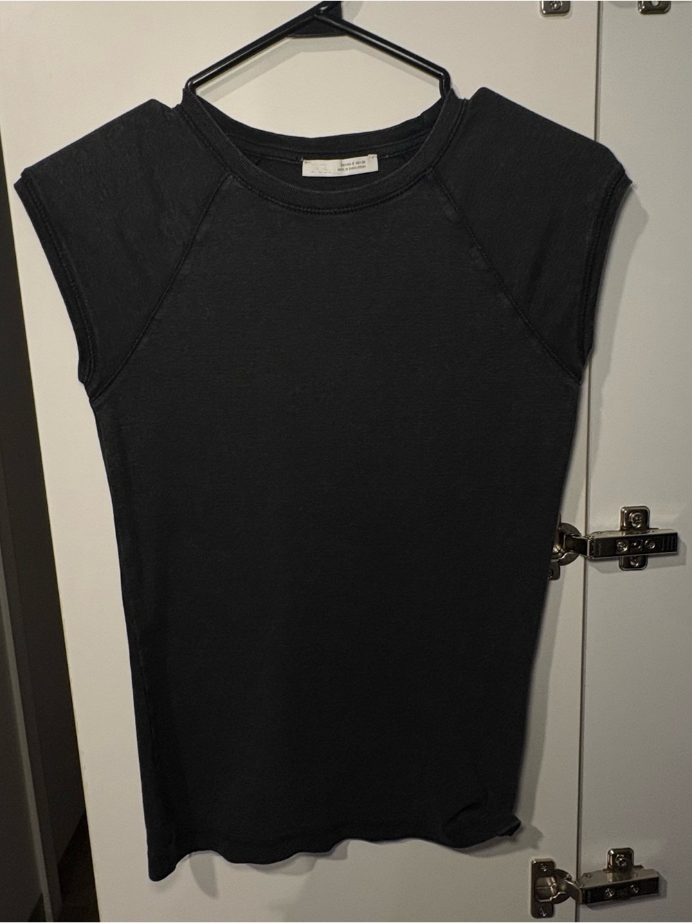 Zara Black Cap-Sleeve Women’s Top S
